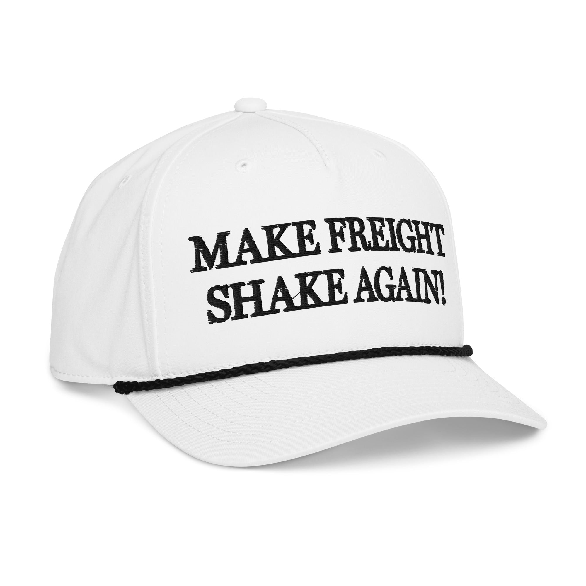 The OG Make Freight Shake Again Classic Snapback Rope Hat - White